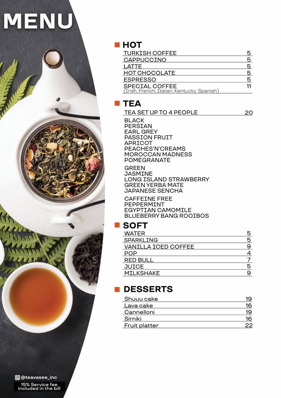teavasee menu part 1